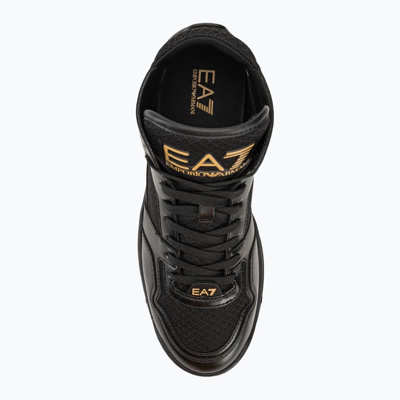 Obuv  EA7 Emporio Armani Basket Mid triple black/gold 5