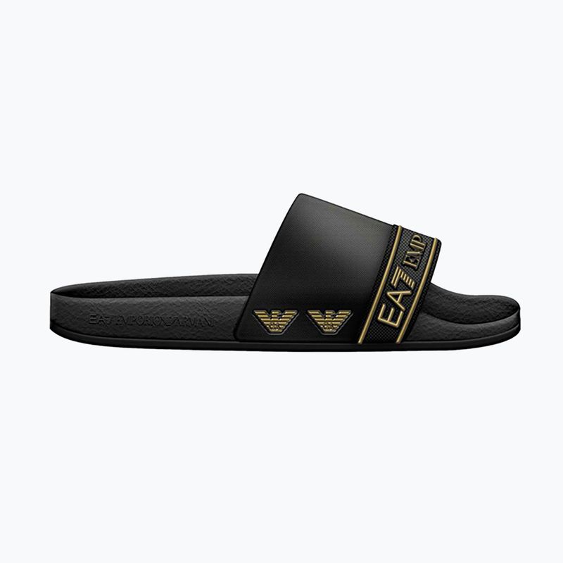 Šľapky EA7 Emporio Armani Water Sports Tape Slide full black/gold