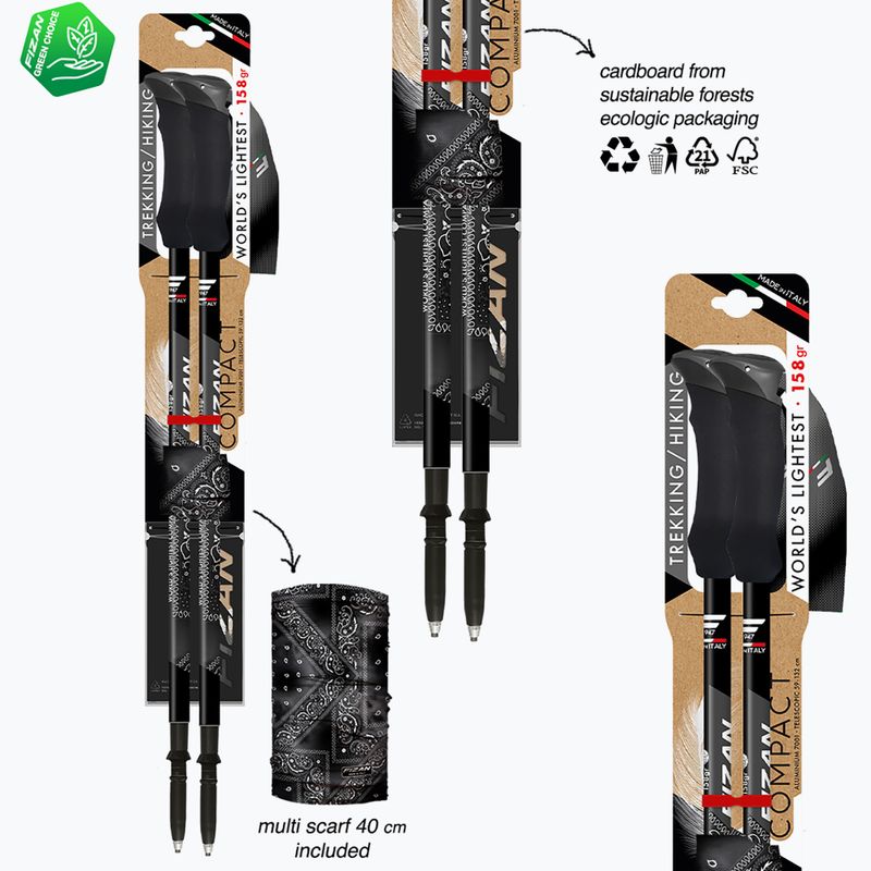 Trekingové palice Fizan Compact MS black 6