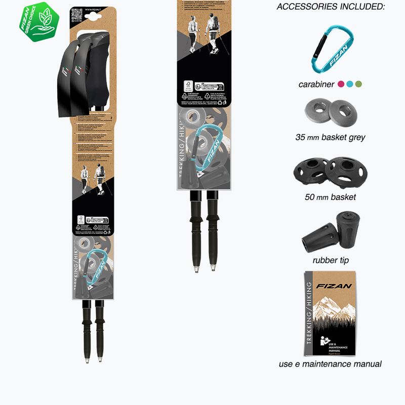 Trekingové palice Fizan Compact MS black 7