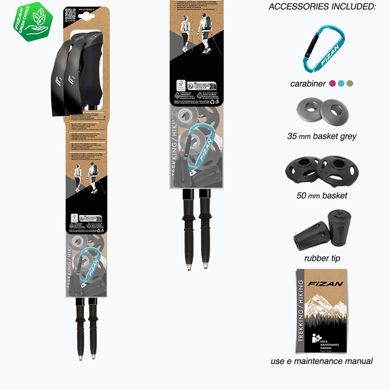 Trekingové palice  Fizan Compact orange 7