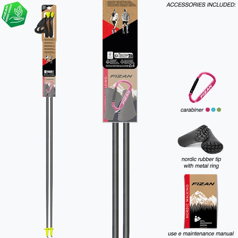 Palice na nordic walking Fizan Carbon Pro yellow 7