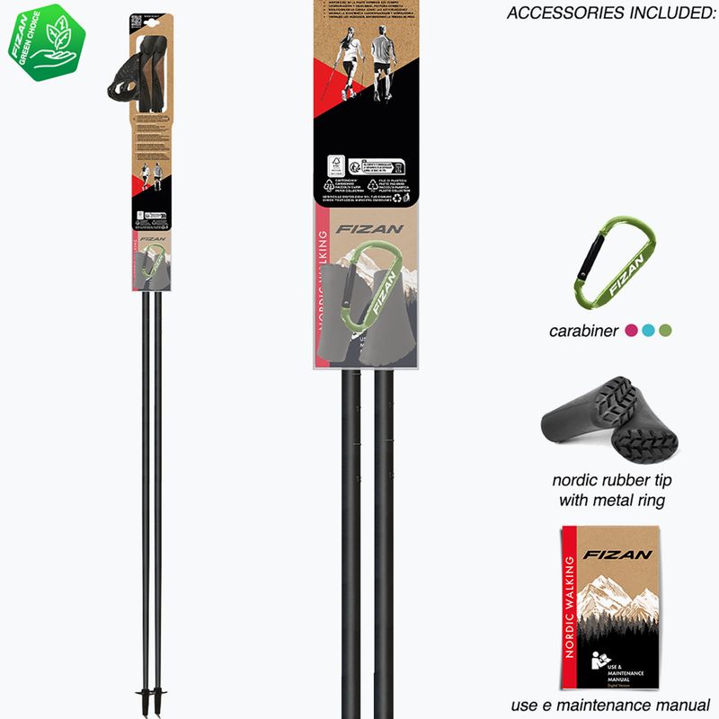 Palice na nordic walking Fizan Tekno yellow 7