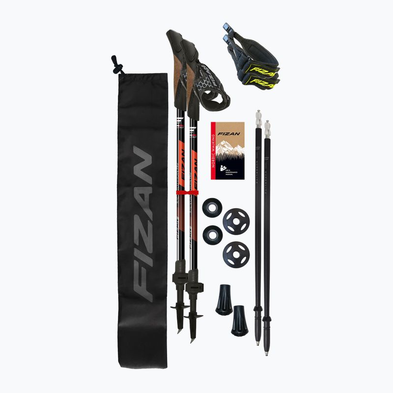 Palice na nordic walking Fizan R-Evolution Pro red 3