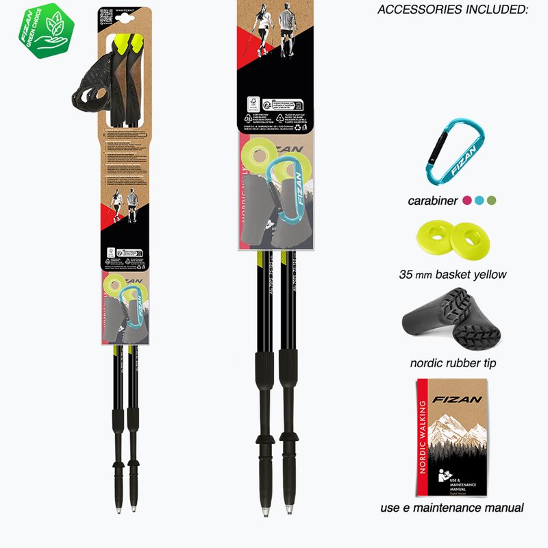 Palice na nordic walking Fizan Speed yellow 7