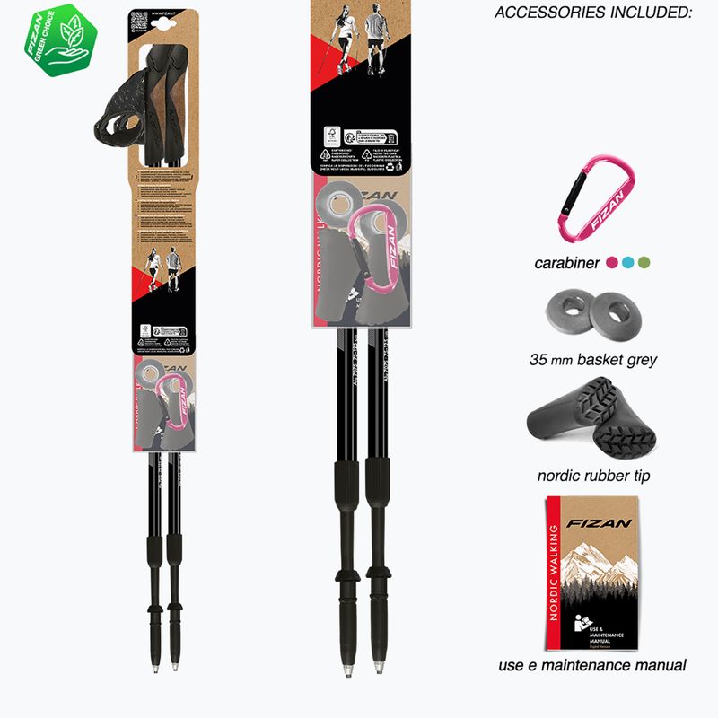 Palice na nordic walking Fizan Speed black 5