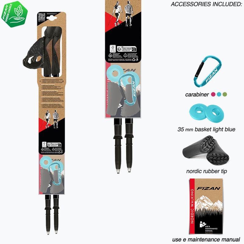 Palice na nordic walking Fizan Lite Tech light blue 5