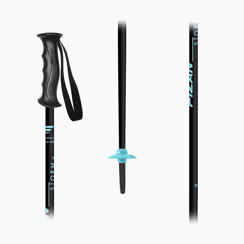 Detské lyžiarske palice Fizan Storm Jr black/blue 2