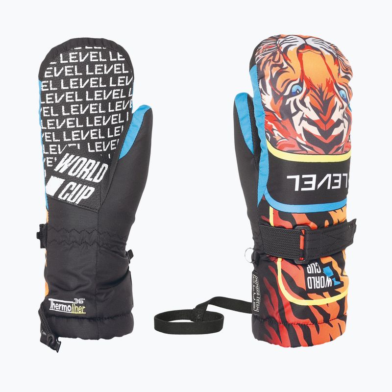 Detské lyžiarske rukavice Level Junior Mitt logos