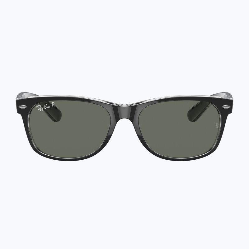 Slnečné okuliare Ray-Ban New Wayfarer Classic matte black transparent/green g-15 2
