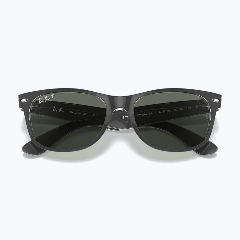 Slnečné okuliare Ray-Ban New Wayfarer Classic matte black transparent/green g-15 3