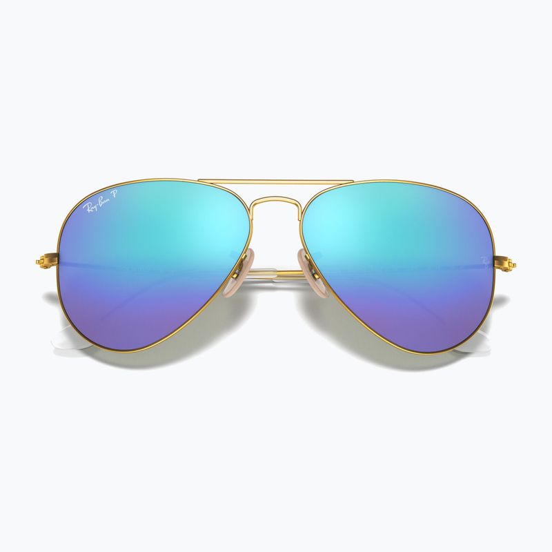 Slnečné okuliare Ray-Ban Aviator Classic matt gold/blue polarized 3