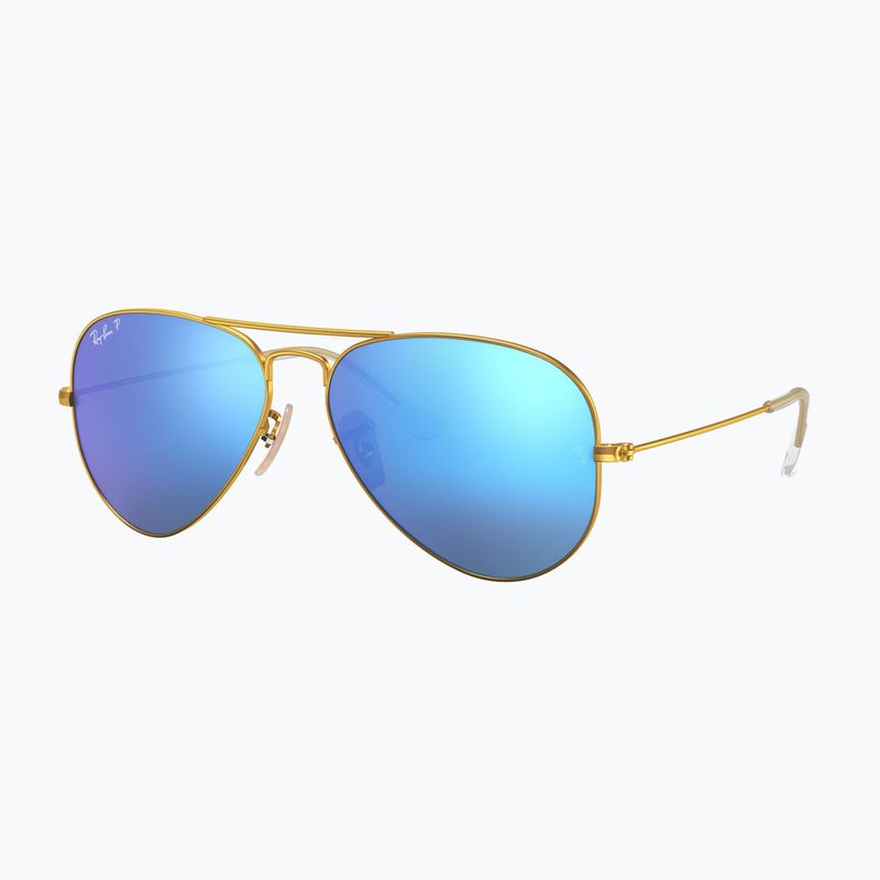 Slnečné okuliare Ray-Ban Aviator Classic matt gold/blue polarized 4