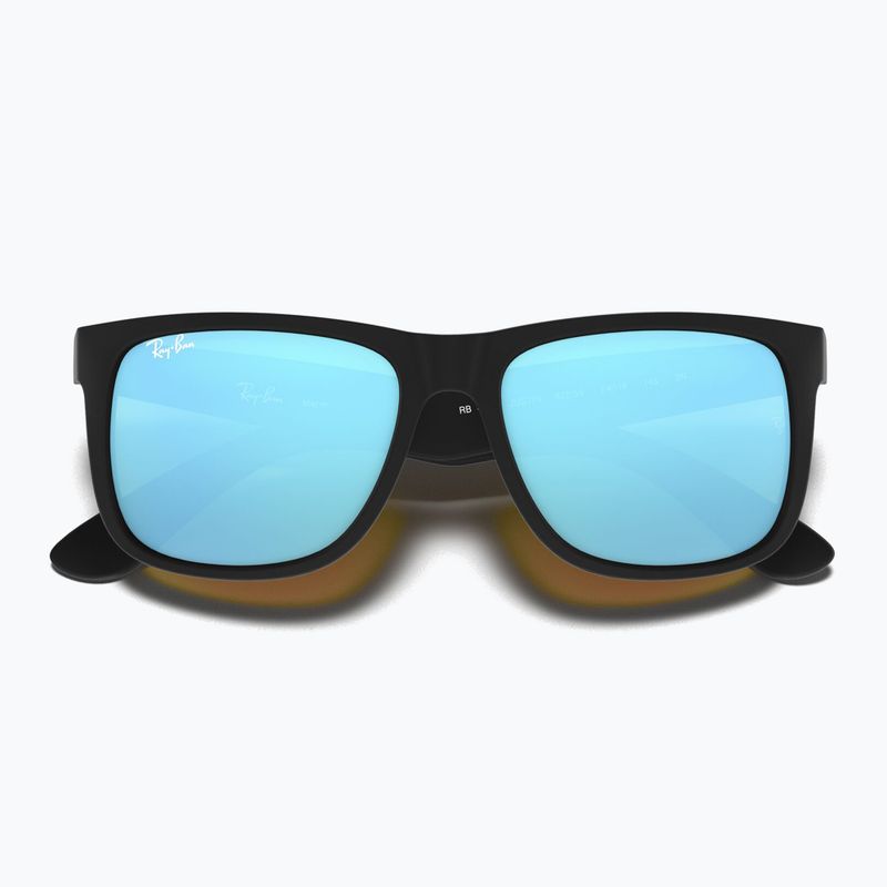 Slnečné okuliare Ray-Ban Justin Classic matt black gum/blue mirror 3