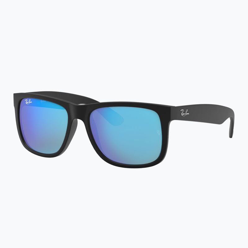 Slnečné okuliare Ray-Ban Justin Classic matt black gum/blue mirror 4