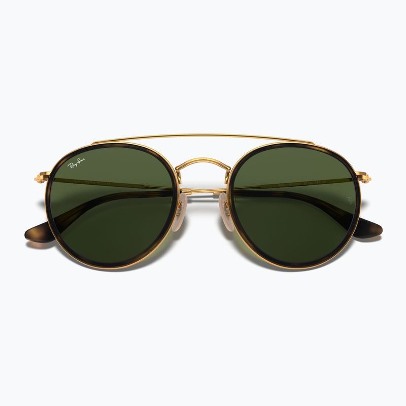 Slnečné okuliare Ray-Ban Round Double Bridge arista gold/green g-15 3