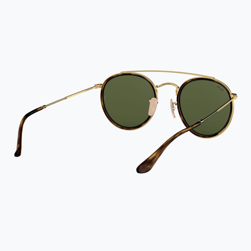 Slnečné okuliare Ray-Ban Round Double Bridge arista gold/green g-15 6
