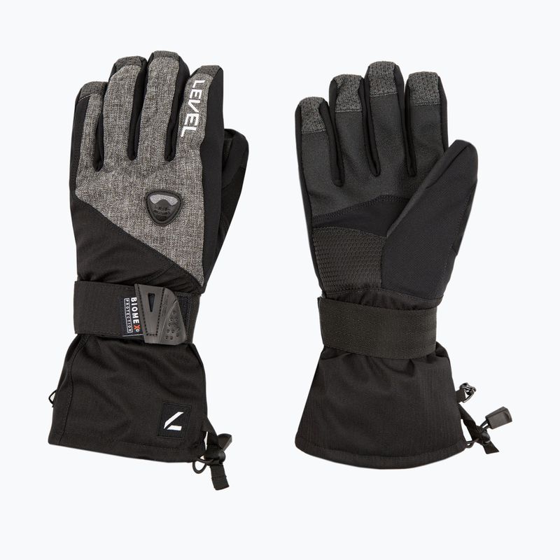 Pánske snowboardové rukavice Level Fly black-grey 1031