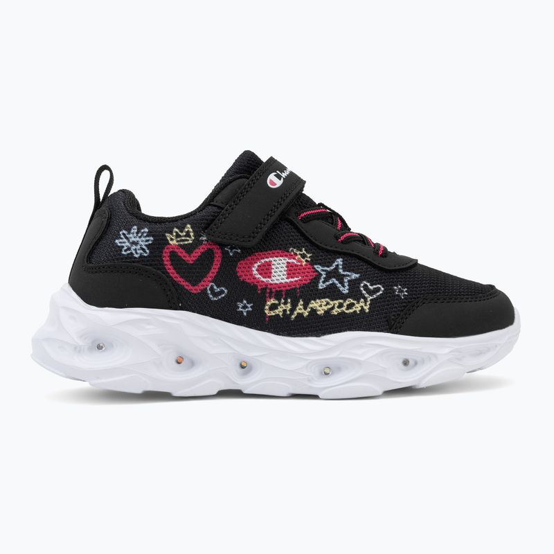 Detské topánky Champion Funfair Print G PS Low Cut new black/fluorescent pink/imperial light blue 2
