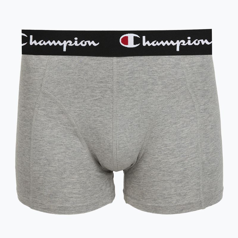 Pánske boxerky Champion Trunk Knit oxford grey melange/oxford grey melange/black 5