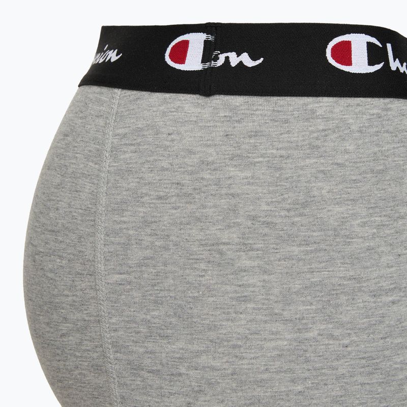 Pánske boxerky Champion Trunk Knit oxford grey melange/oxford grey melange/black 7