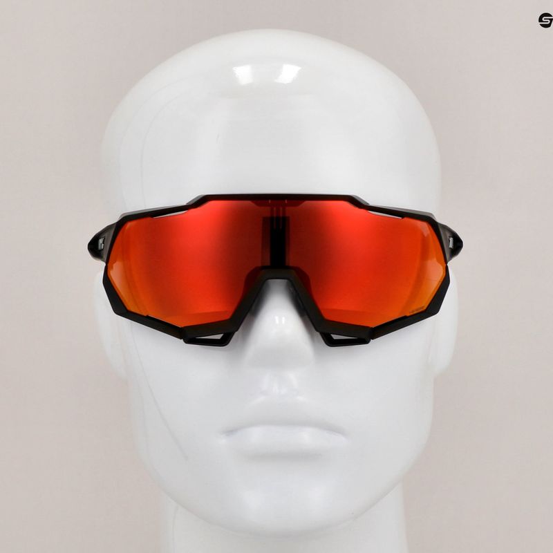 Cyklistické okuliare 100% Speedtrap soft tact black/red multilayer mirror 60012-00004 11