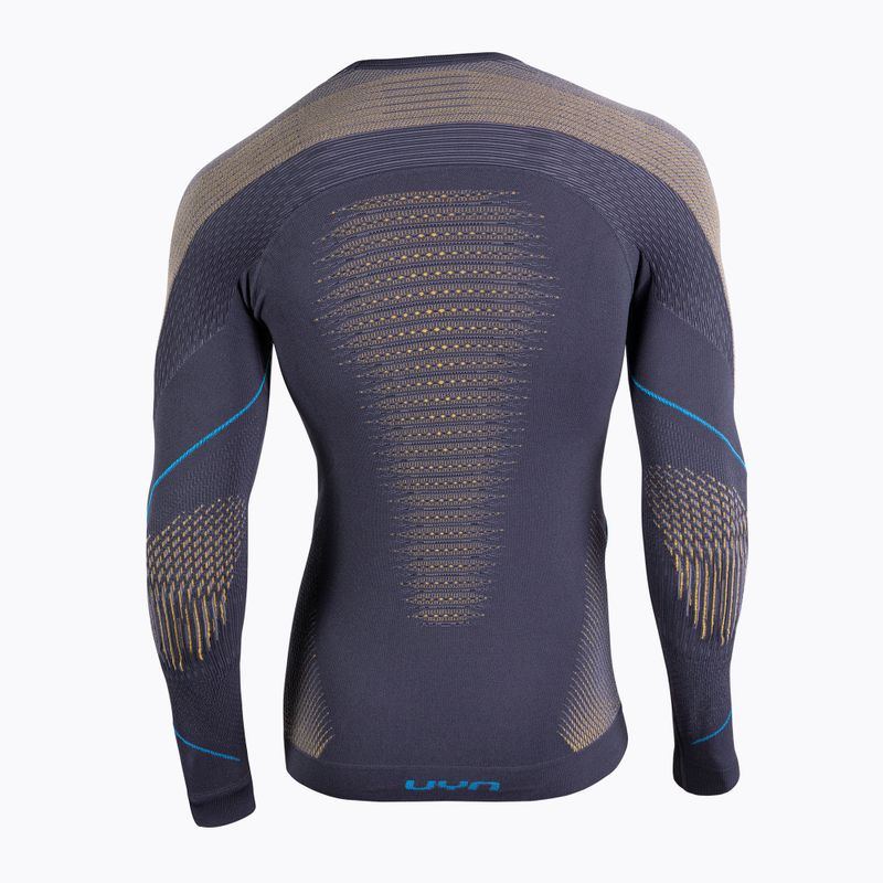 Pánska termoakčná mikina UYN Evolutyon UW Shirt charcoal/gold/atlantic 2