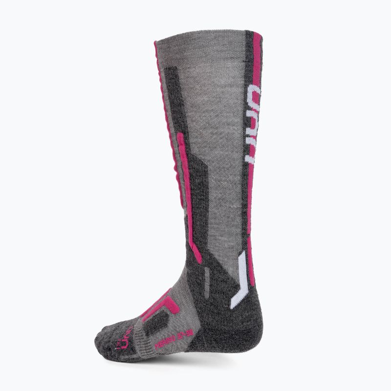 Skarpety narciarskie damskie UYN Ski Merino szare S100248 3