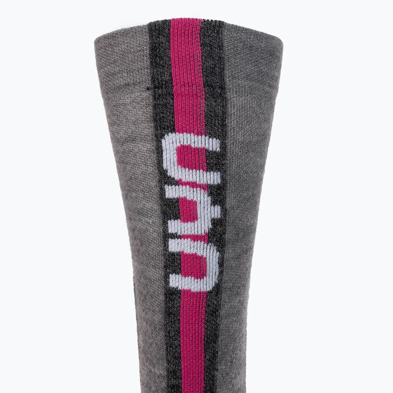 Skarpety narciarskie damskie UYN Ski Merino szare S100248 4