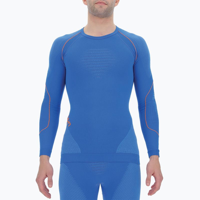 Pánska termoakčná mikina UYN Evolutyon UW Shirt blue/blue/orange shiny 4