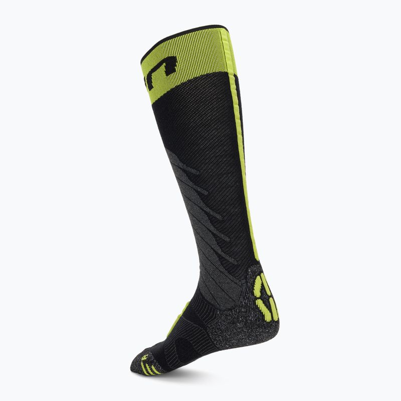 Pánske lyžiarske ponožky UYN Ski One Merino black/lime 2