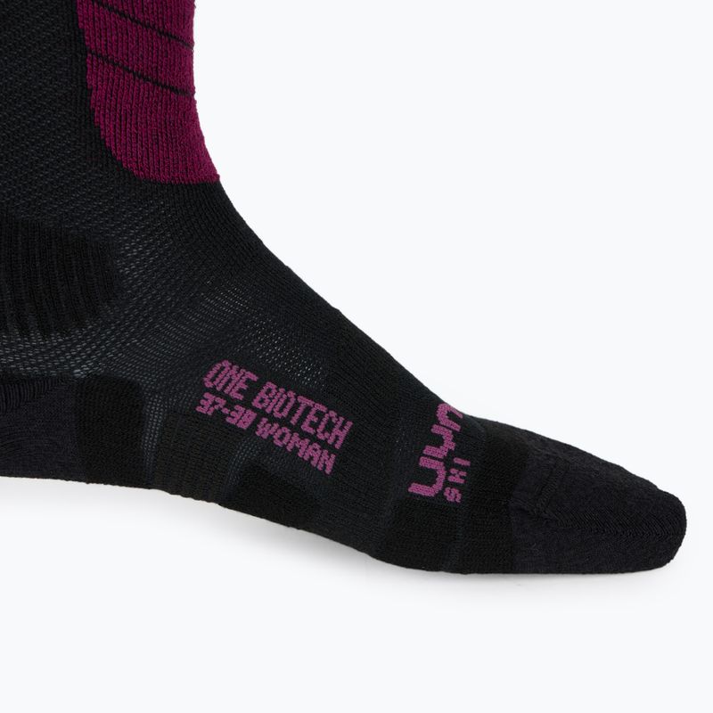 Dámske lyžiarske ponožky UYN Ski One Alpine Merino black/pink 4