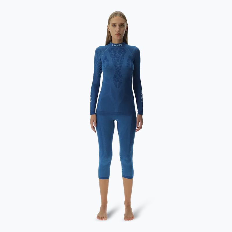 Dámska termoakčná mikina UYN Elevation Biomorph LS Turtle Neck blue atoll 2