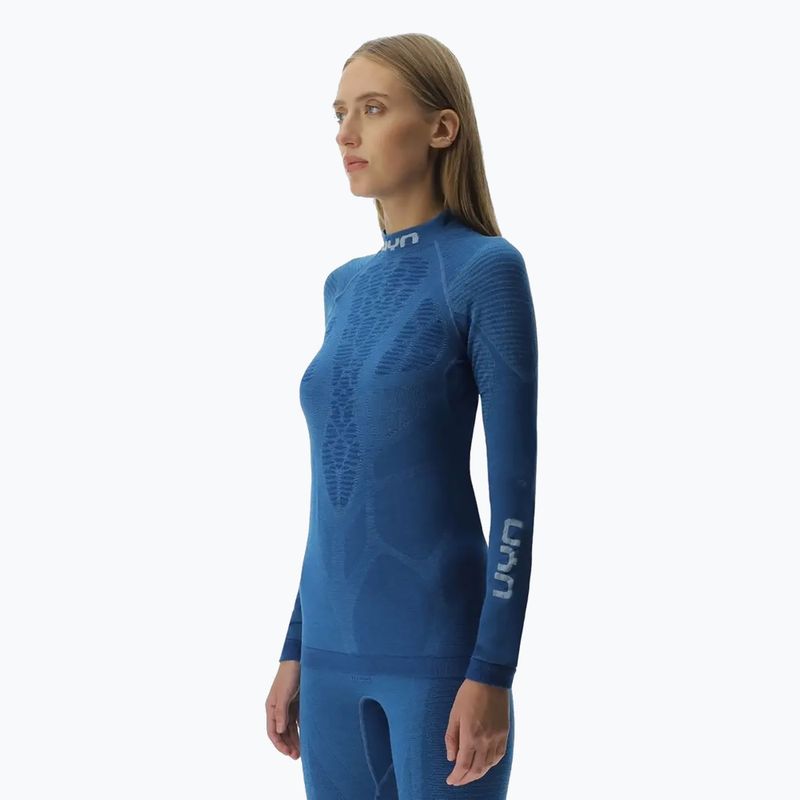 Dámska termoakčná mikina UYN Elevation Biomorph LS Turtle Neck blue atoll 4