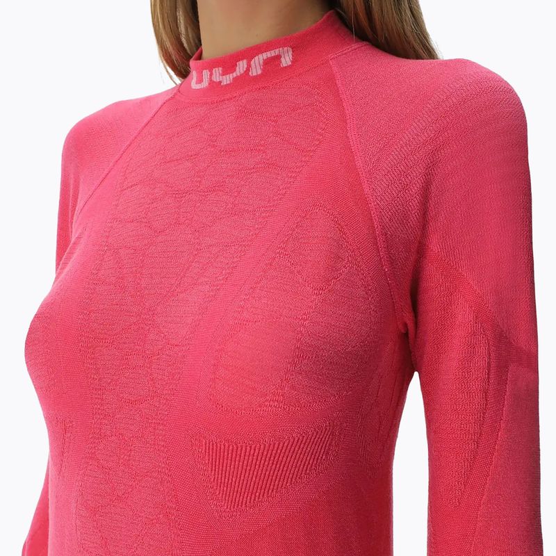 Dámska termoakčná mikina UYN Elevation Biomorph LS Turtle Neck pink yarrow 5