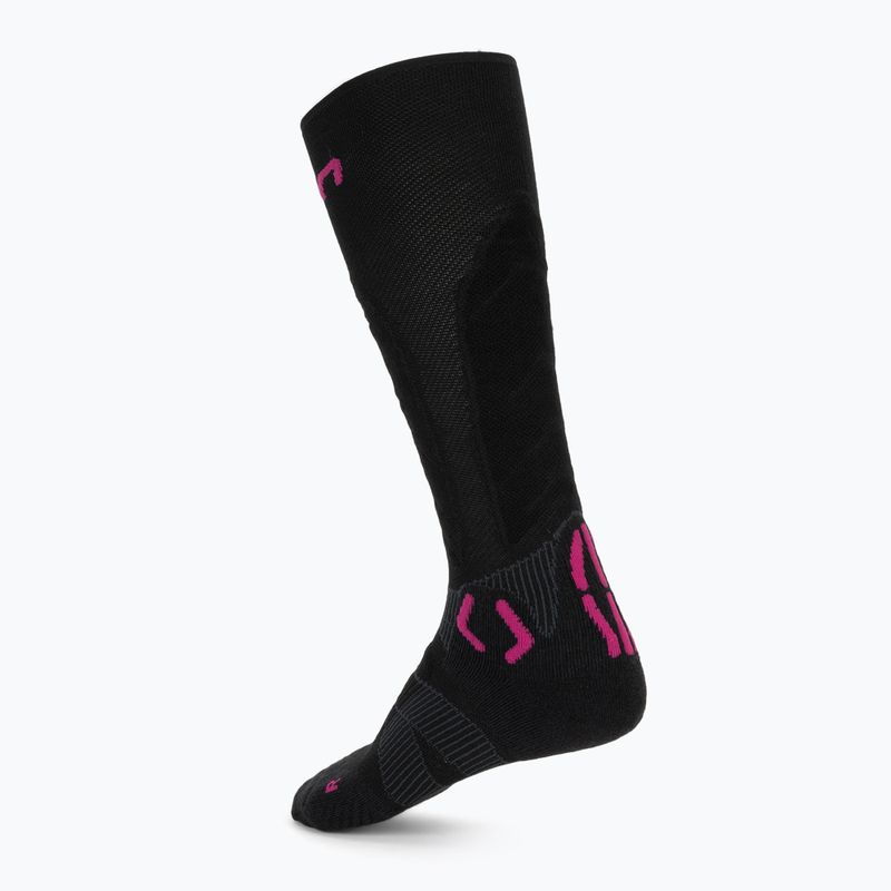Dámske lyžiarske ponožky UYN Ski Touring One Bio black/pink yarrow 2