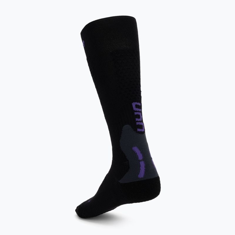Dámske lyžiarske ponožky UYN Ski One Alpine Merino Socks black/violet 2