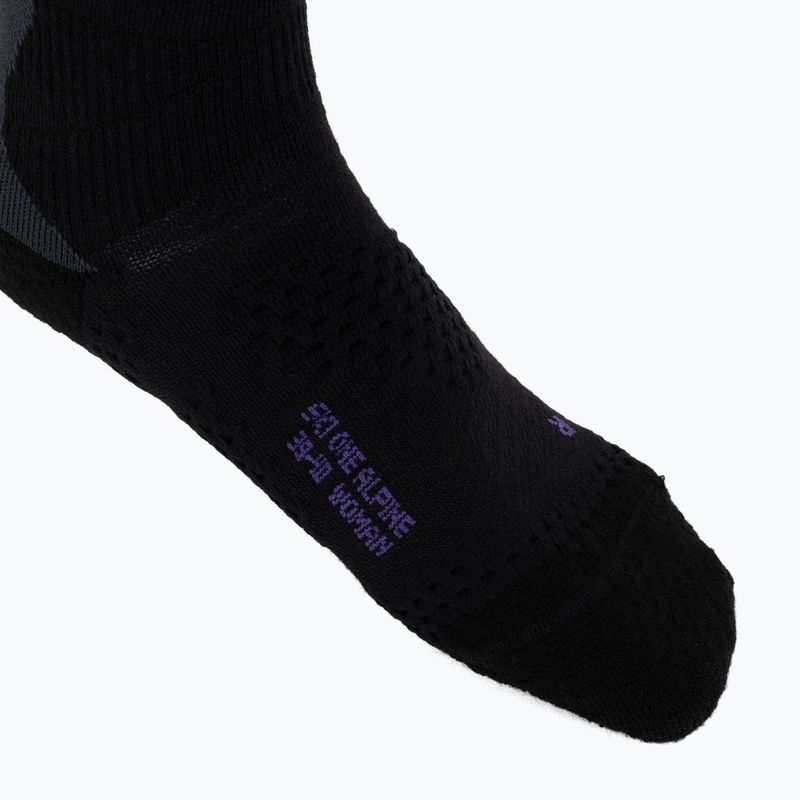 Dámske lyžiarske ponožky UYN Ski One Alpine Merino Socks black/violet 3
