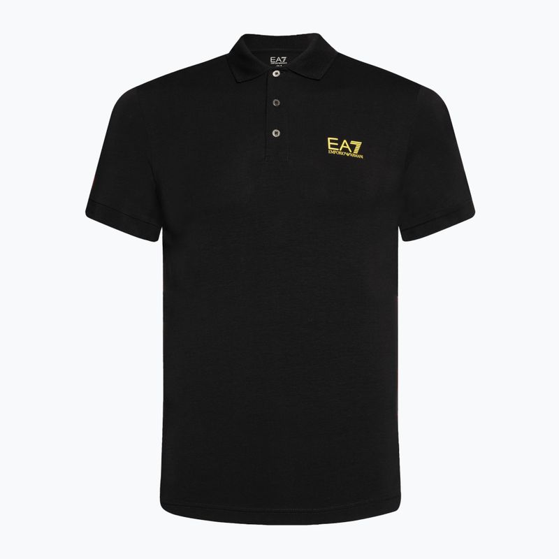 Pánska polokošeľa EA7 Emporio Armani Train Core ID black/gold s logom
