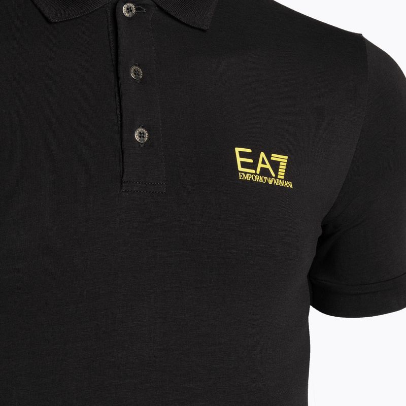 Pánska polokošeľa EA7 Emporio Armani Train Core ID black/gold s logom 3
