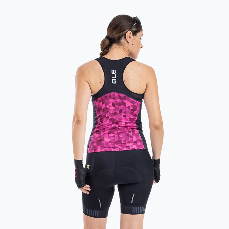 Dámsky cyklistický dres Alé Triangles pink and black L21112543 4