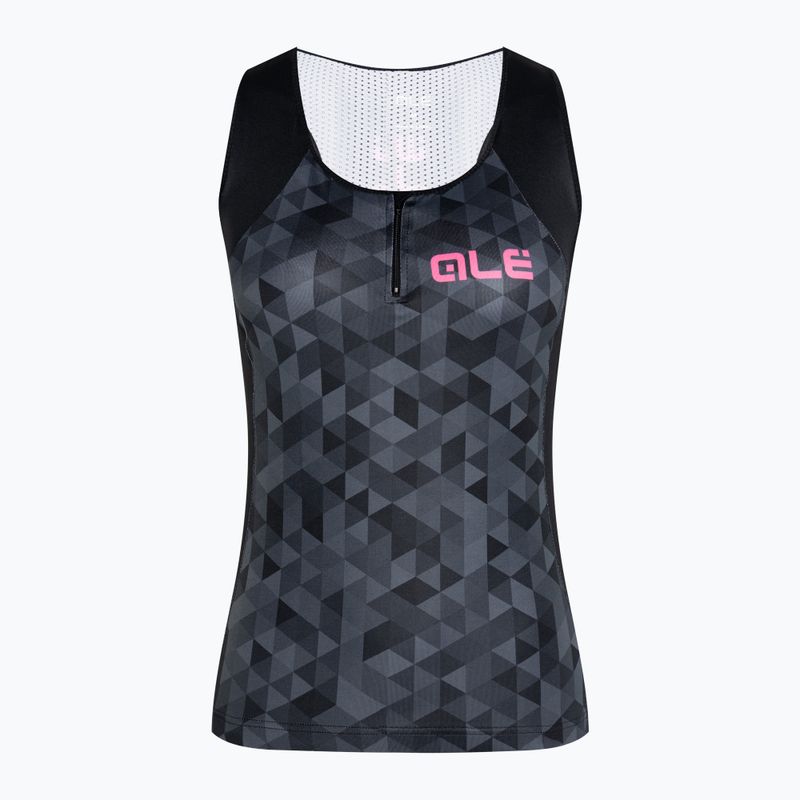 Dámsky cyklistický dres Alé Triangles sivý/čierny L21112401 6