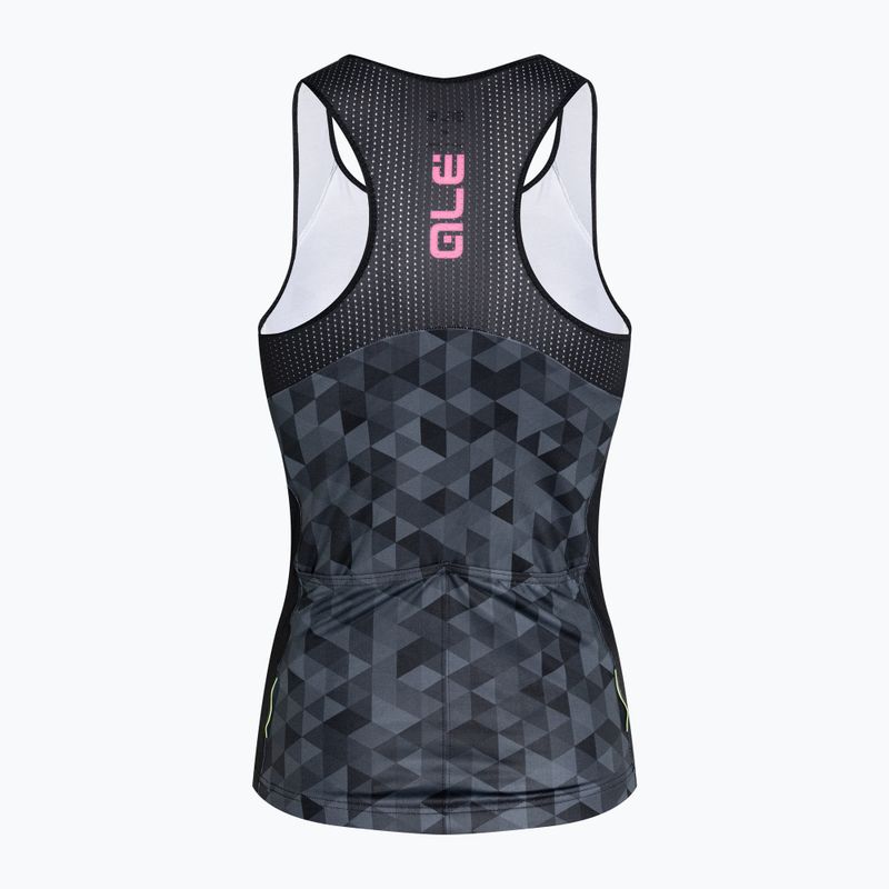 Dámsky cyklistický dres Alé Triangles sivý/čierny L21112401 7