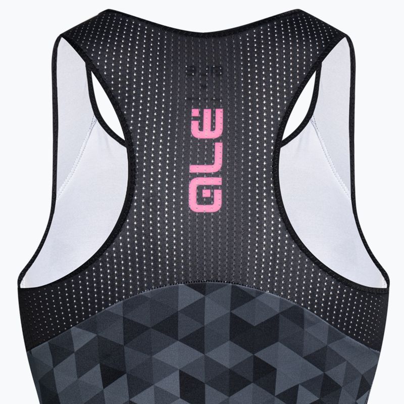 Dámsky cyklistický dres Alé Triangles sivý/čierny L21112401 9