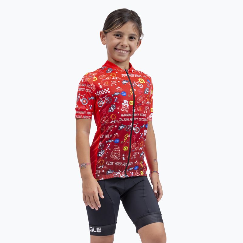 Alé Pantalone S/B Bimbo Kid cyklistické šortky čierno-biele L21153467 7