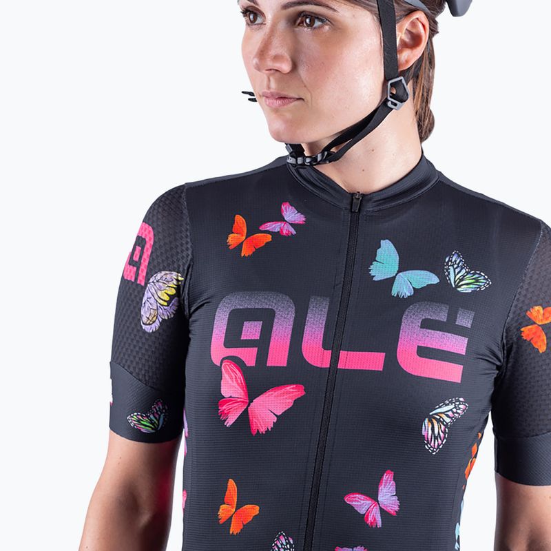 Dámsky cyklistický dres Alé Maglia Donna MC Butterfly black L21169401 5