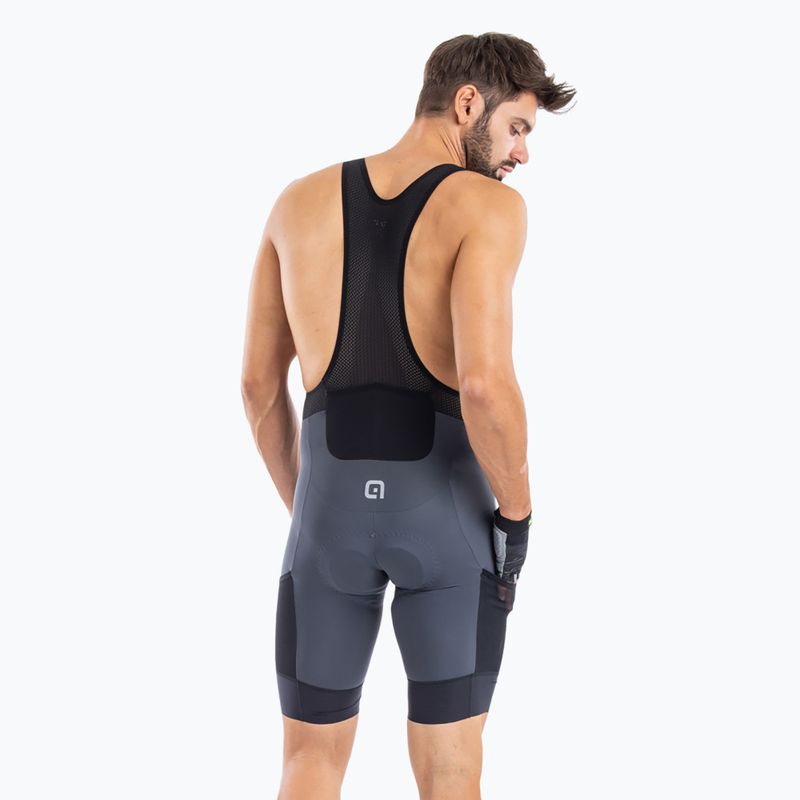 Pánske cyklistické šortky  Alé Stones Cargo Bibshorts šedé 2