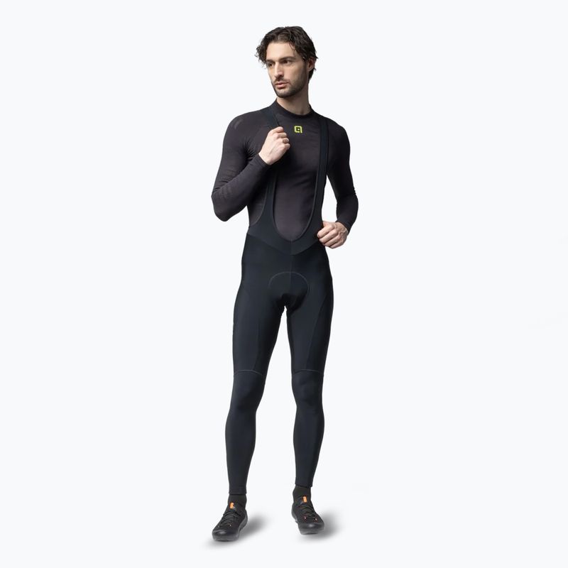 Pánske cyklistické nohavice Alé Winter Bibtights black/black