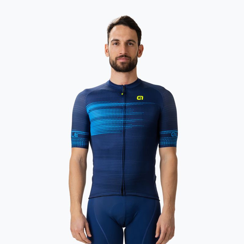 Pánsky cyklistický dres Alé Turbo tmavomodrý L22130402