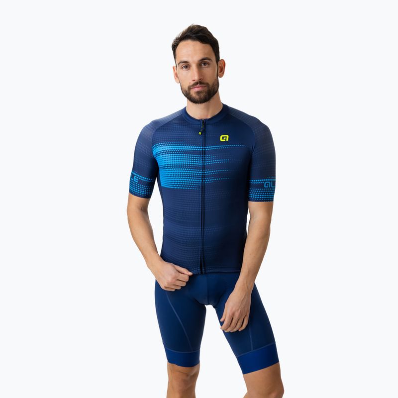 Pánsky cyklistický dres Alé Turbo tmavomodrý L22130402 2